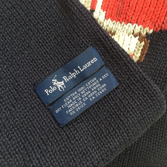 Very RARE vintage Polo Ralph Lauren Bear Scarf🧣 - Picture 4 of 8